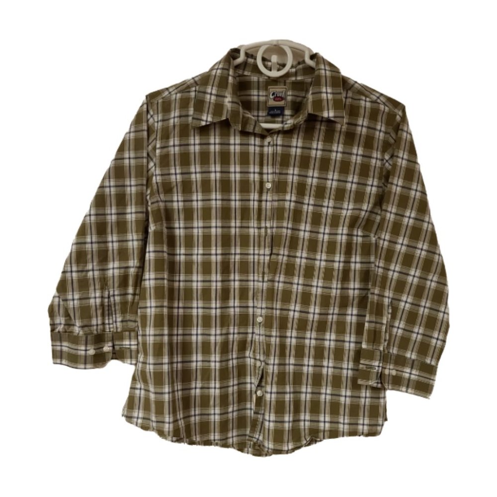 Cruel Girl Juniors Large Olive Green Stripe Long Sleeve Western Shirt Top